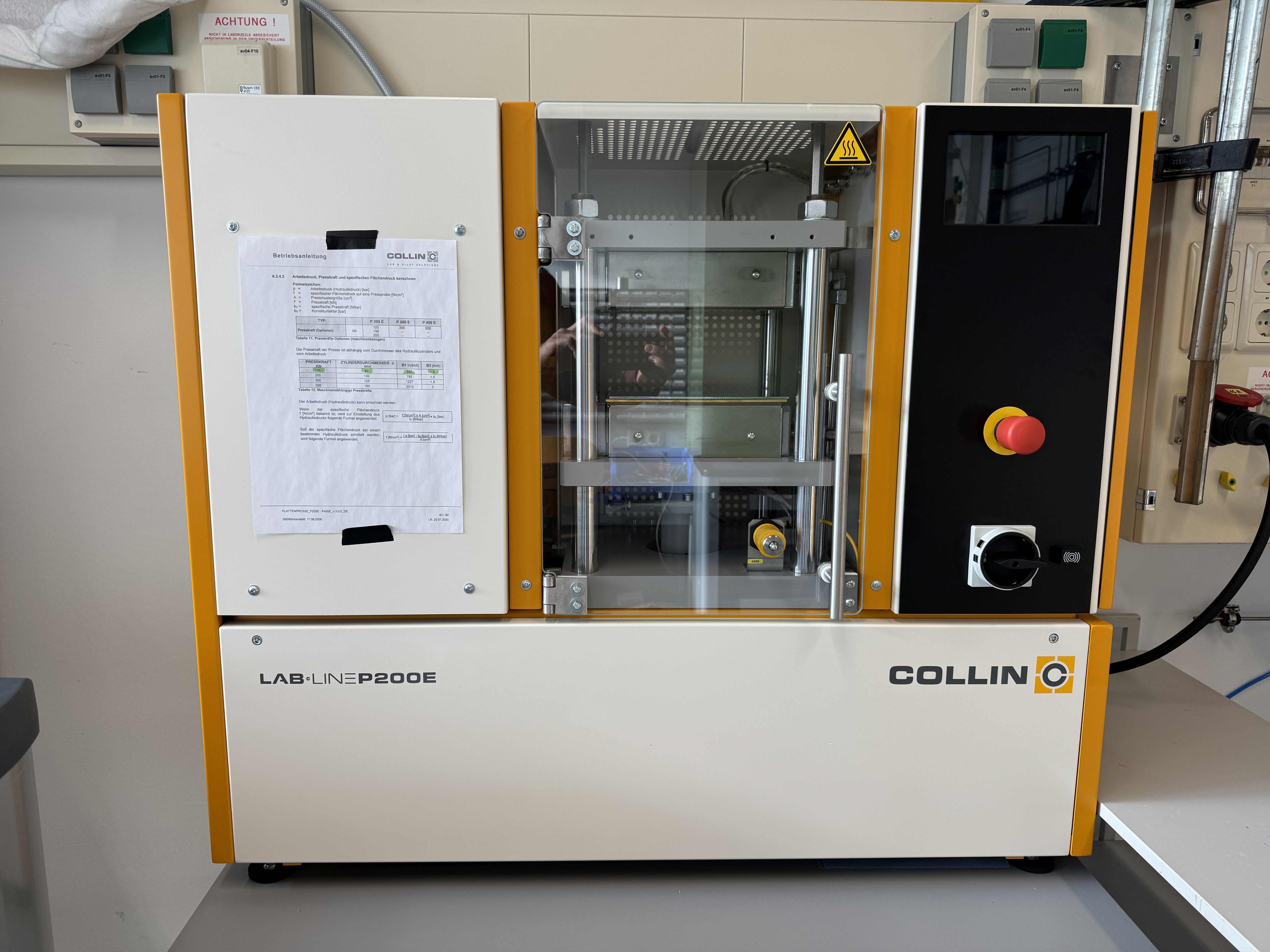 hot press collin lab line p200E